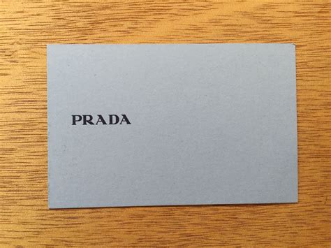 prada thank you card|Prada logo identification.